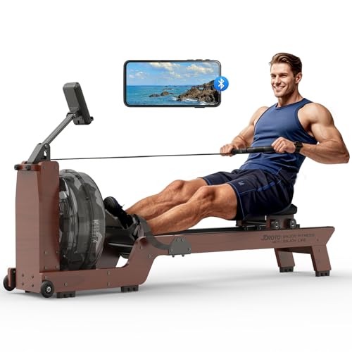 JOROTO MR380/MR390: Klappbares Eichenholz‑Rudergerät mit 28 L Tank und Bluetooth‑Monitorl