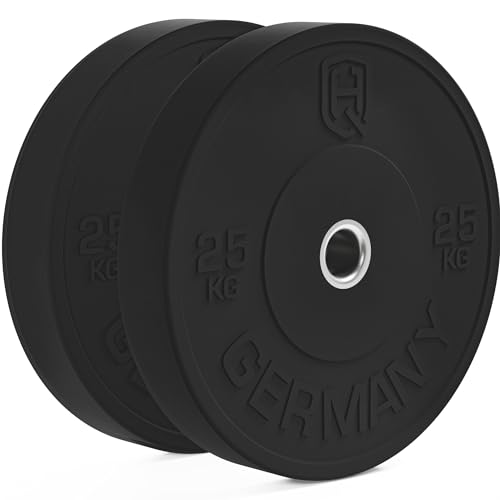 HQ Germany 50mm Vollgummi Bumper Plates - Gewichtsscheiben Set für Trainingl