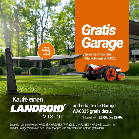 WORX Vision S250 Mähroboter 250 m² ohne Kabel, KI & Igelschutzf