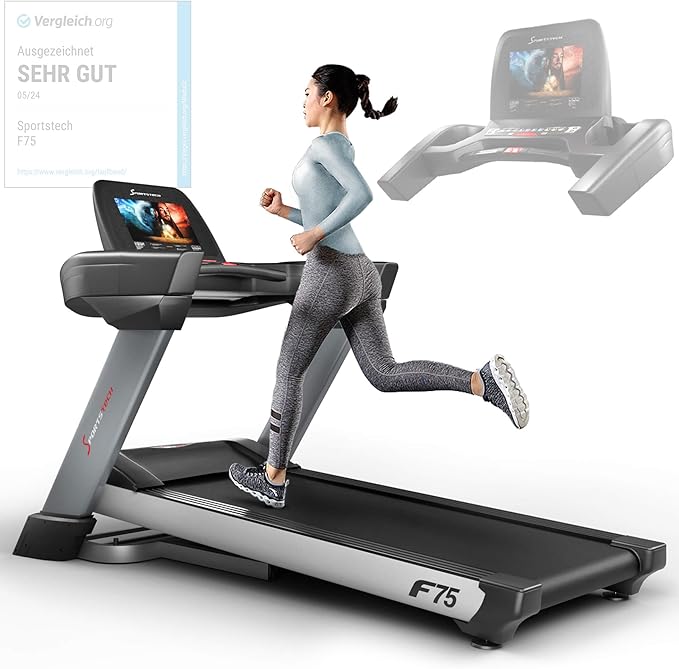 Sportstech F75: Profi-Laufband, klappbar, 7 PS, Android, Made in Germanyl