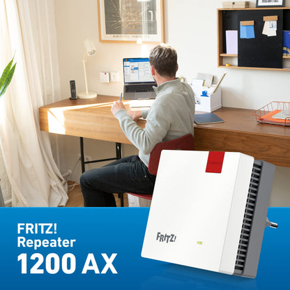 FRITZ!Repeater 1200 AX – Wi-Fi 6 Dualband Repeater mit bis zu 2.400 MBit/sw