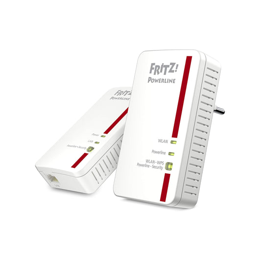 FRITZ!Powerline 1240E/1000E Set – WLAN & 1.200 MBit/s für Streaming & NASw