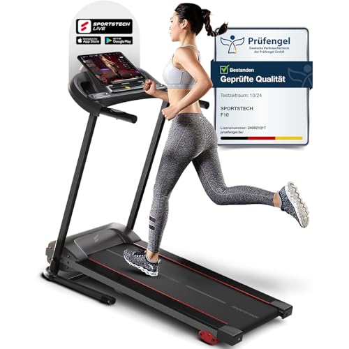 Sportstech Klappbares LED‑Laufband: Walking Pad mit Bluetooth‑Appl