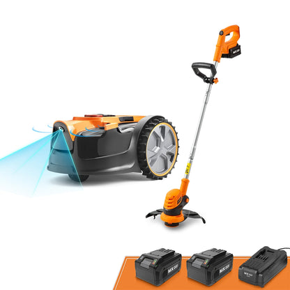 LawnMaster OcuMow™ 24V kabelloser Roboter-Rasenmäher & Trimmerf