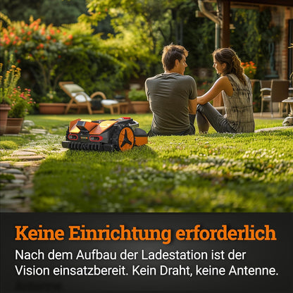 WORX Vision S250 Mähroboter 250 m² ohne Kabel, KI & Igelschutzf