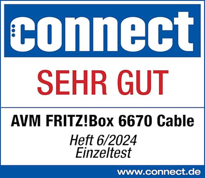 FRITZ!Box 6670 Cable – Wi-Fi 7 Kabelrouter mit DOCSIS 3.1, Zigbee & 2.5-Gbit-LANw