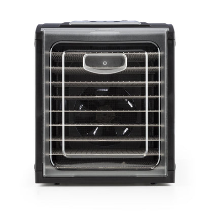 Klarstein Dörrautomat, Dörrgerät, Food Dehydrator, Dörrautomat aus Metall, Dehydrator Food Dryer, 9 Ablagen, 700 Watt, Touch-Display, Timer, Edelstahlheizelement, HotAir Circulation System, Schwarzw