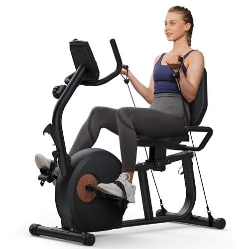 MERACH Liegeergometer: Heimtrainer mit Bluetooth und verstellbarer Rückenlehnel