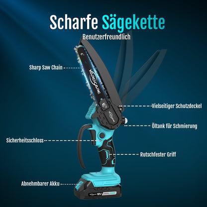 YARDCARE 6" bürstenlose Akku-Kettensägef