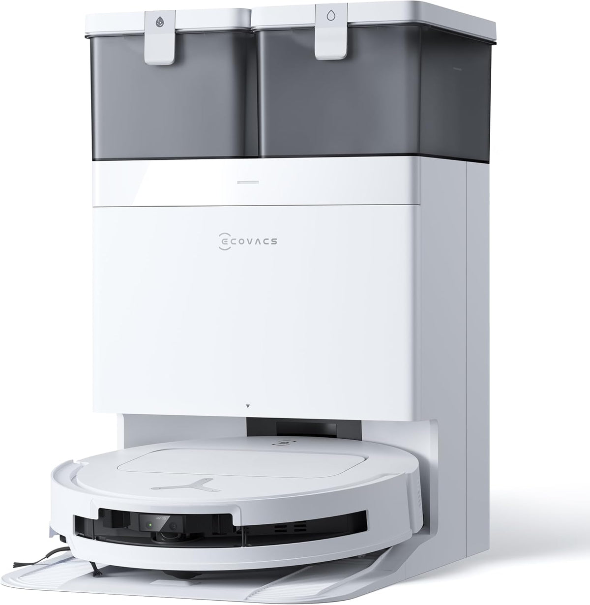 ECOVACS DEEBOT T50 Omni Gen2 Saugroboter: 21.000 Pa, Wischfunktion, ZeroTangle, All-in-One Station, Weißd