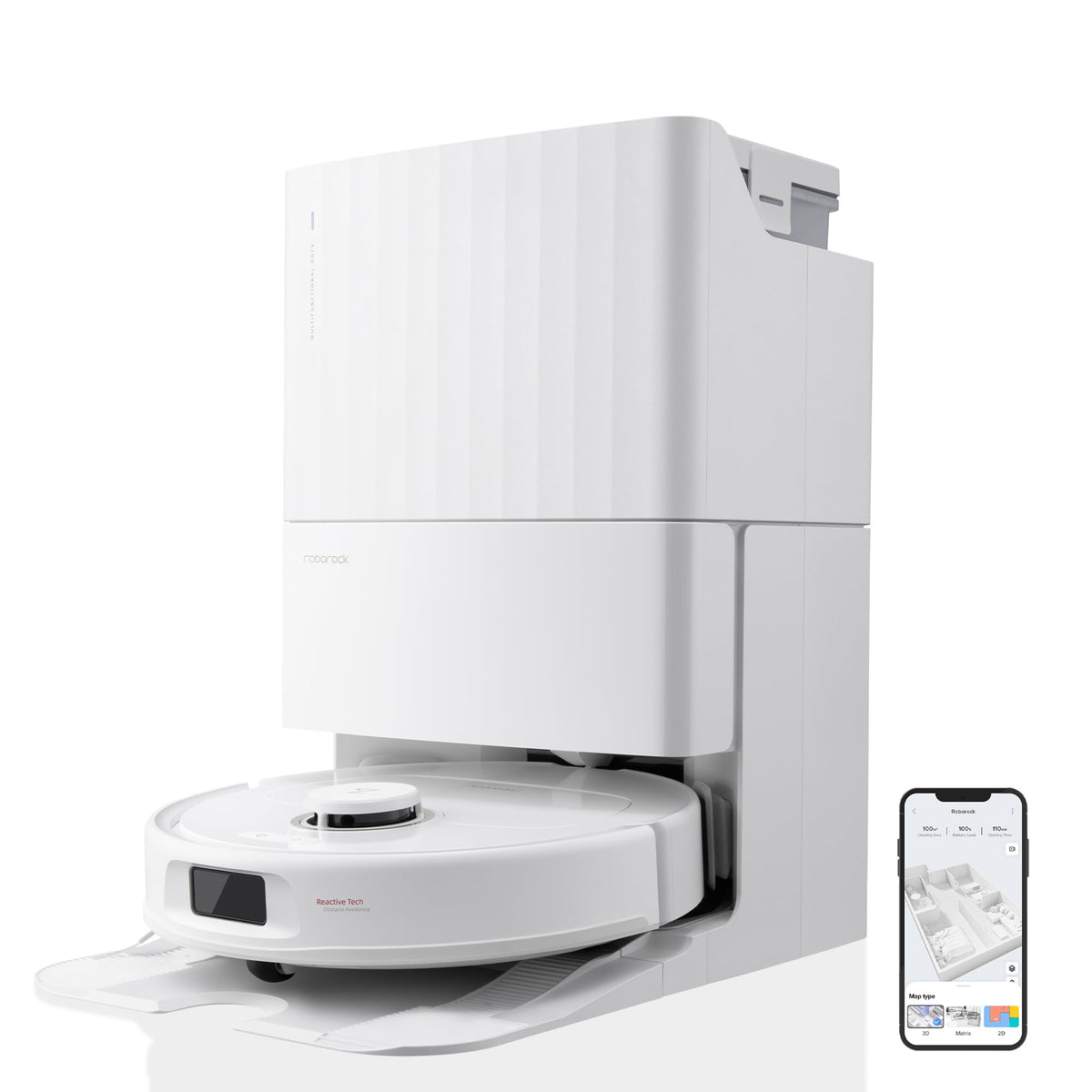 Roborock Qrevo Pro Set, 7000 Pa, FlexiArm™, 60 °C Moppreinigungf