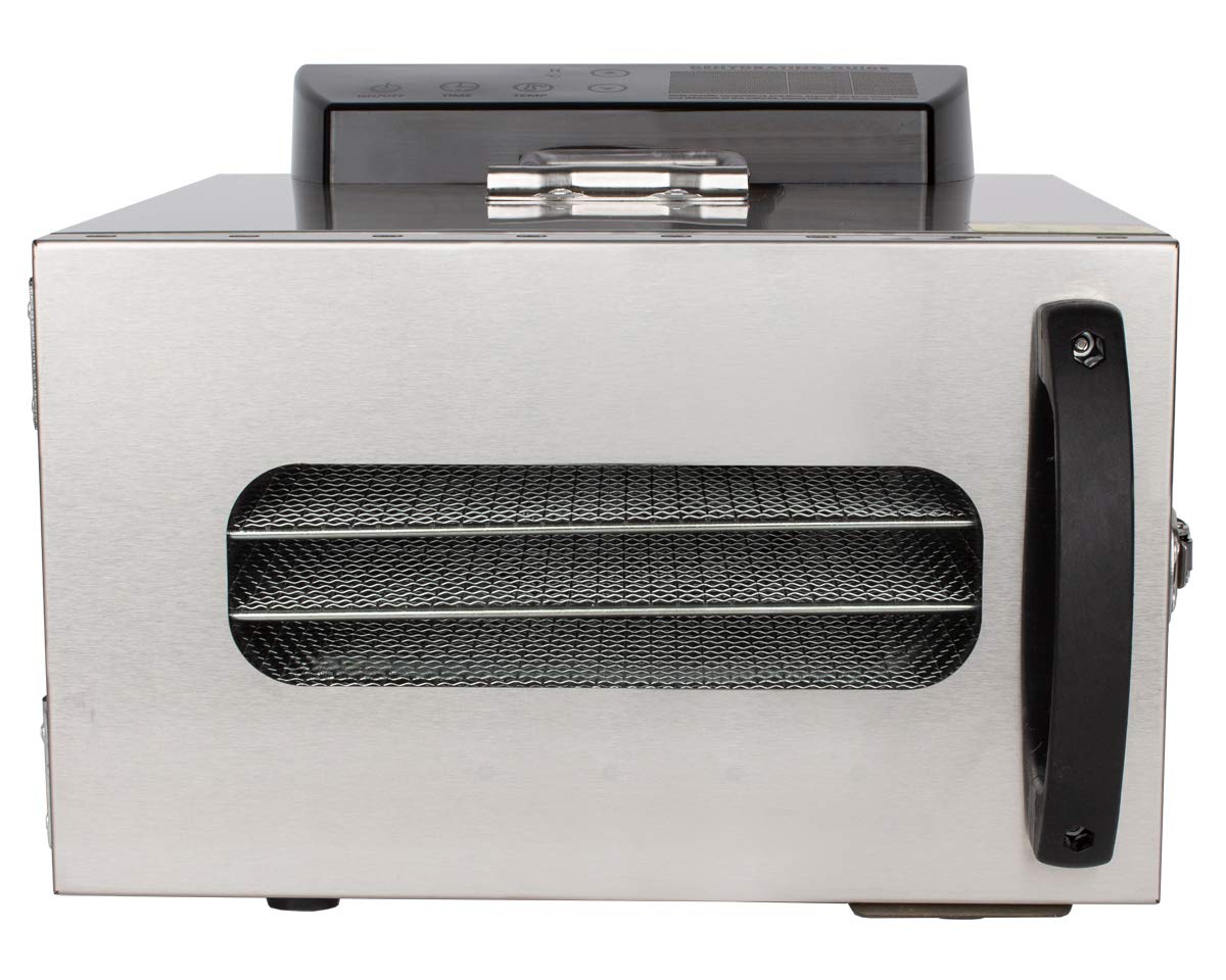 Beeketal 'BDA-15' Dörrautomat aus Edelstahl mit 10 Etagen, Zeitschaltuhr (max. 24h), einstellbarer Temperatur (30-90 °C) und LED Bedienfeld - Profi Gastro Dörrgerät inkl. 10 Einlegegitterw
