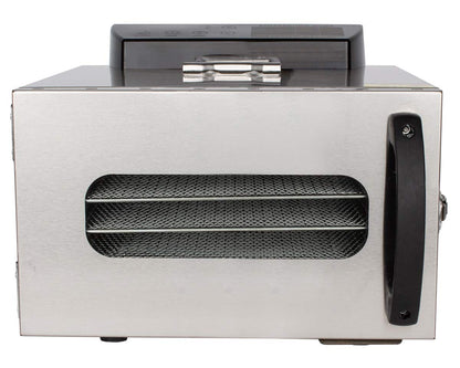 Beeketal 'BDA-15' Dörrautomat aus Edelstahl mit 10 Etagen, Zeitschaltuhr (max. 24h), einstellbarer Temperatur (30-90 °C) und LED Bedienfeld - Profi Gastro Dörrgerät inkl. 10 Einlegegitterw