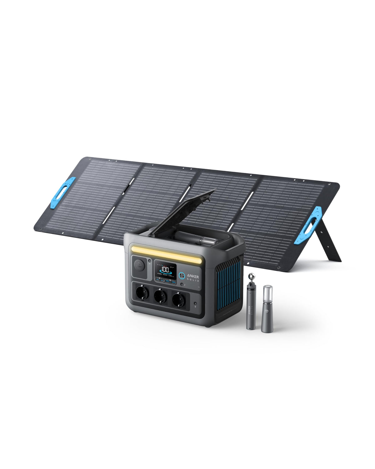 Anker SOLIX C800 Plus Powerstation 768Wh, 1200W (1600W Peak), mit 100W Solarpanelf