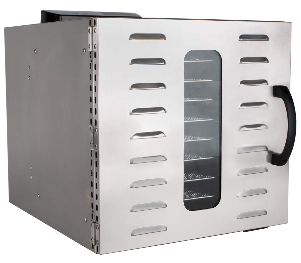 Beeketal 'BDA-15' Dörrautomat aus Edelstahl mit 10 Etagen, Zeitschaltuhr (max. 24h), einstellbarer Temperatur (30-90 °C) und LED Bedienfeld - Profi Gastro Dörrgerät inkl. 10 Einlegegitterw