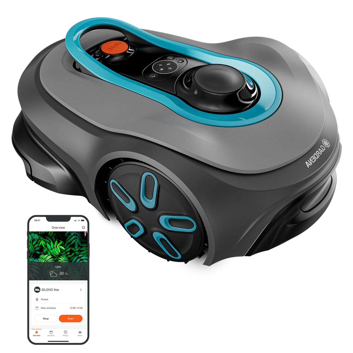 Gardena SILENO Free 1100 m² kabelloser Mähroboter, App & LONAf
