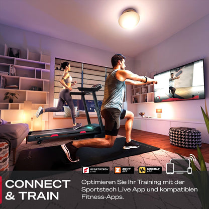 Sportstech F31s: Klappbares Laufband für Zuhause mit App, Bluetooth & LEDl