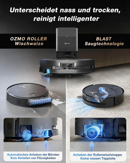 ECOVACS DEEBOT X9 PRO Omni: Intelligenter Saug-Wisch-Roboter, 16.600 Pa, Heißwasser-Moppwäsche.d