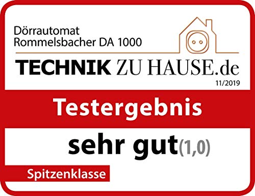 ROMMELSBACHER Dörrautomat DA 1000, XXL-Dörrfläche 1,6 m², inkl. 10 Edelstahl-Dörrtabletts, 2 Dörrgitter, 2 Dörrmatten, LED-Display, 24 Std. Zeitschaltuhr, Temperatur einstellbar (35 °C – 75 °C)w