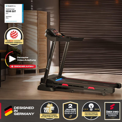 Sportstech F31s: Profi-Laufband, 4,5 PS, 16 km/h, Bluetooth & Appl