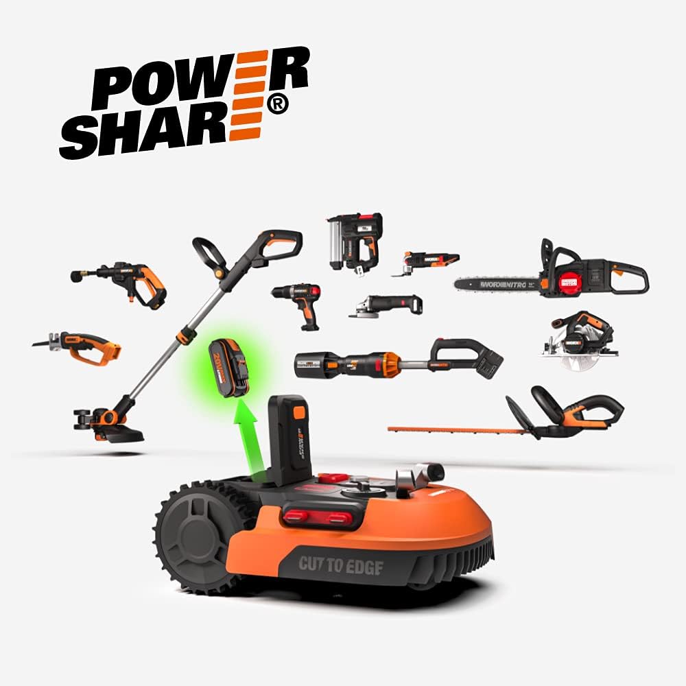 WORX M WR141E Mähroboter 500 m² für kleine Gärten, Akku & Selbstfahrendf