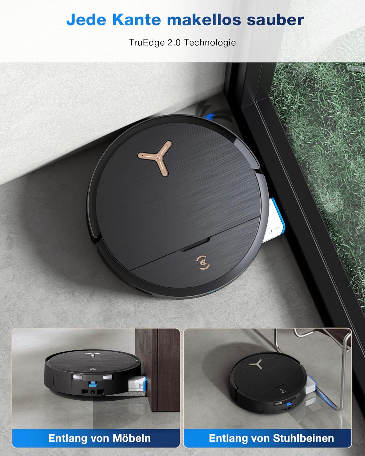 ECOVACS X9 PRO Omni, 16.600Pa, OZMO Roller, ZeroTangle 3.0, Heißwasser-Wischung, TruEdge 2.0, YIKO-GPTf