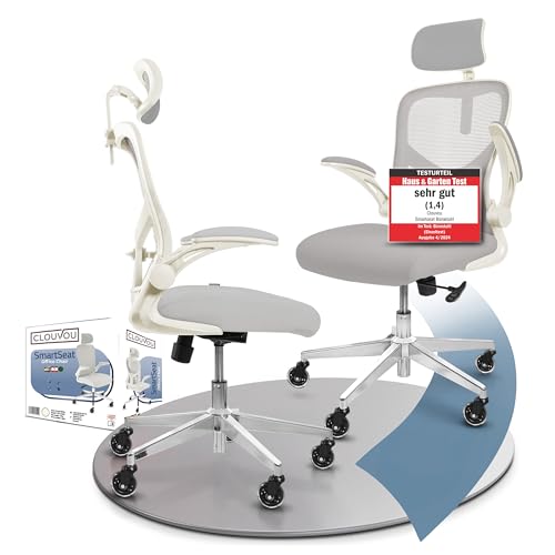 CLOUVOU PowerSeat Testsieger Ergonomischer Bürostuhl – Voll Anpassbar, Gaming, 200 kgd