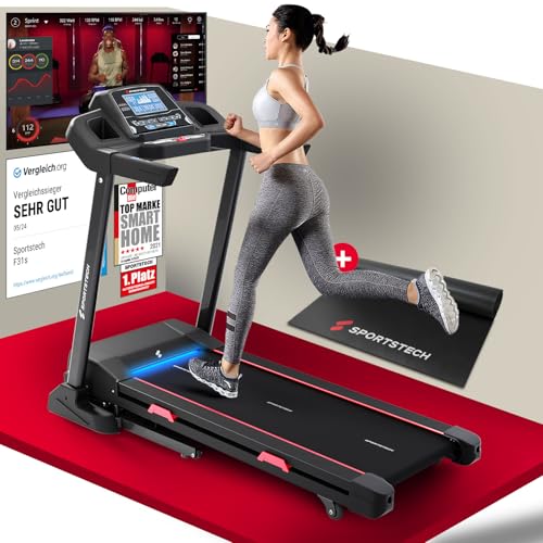 Sportstech F31s: Klappbares Laufband für Zuhause mit App, Bluetooth & LEDl