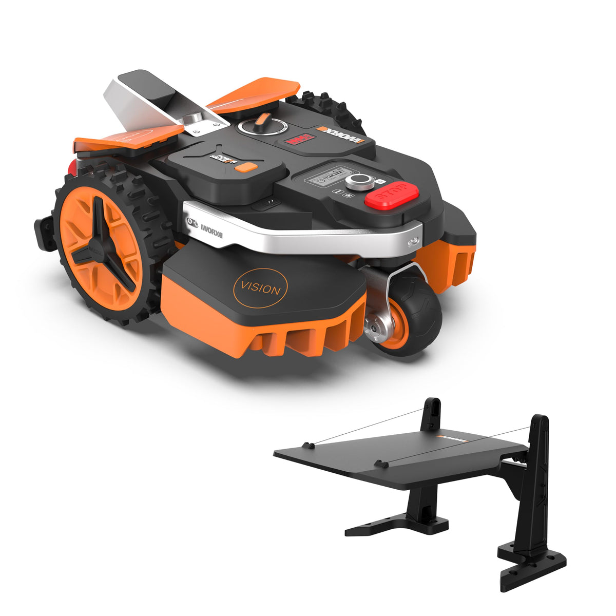 WORX Vision M800 Mähroboter 800 m² ohne Kabel, KI & Igelschutzf