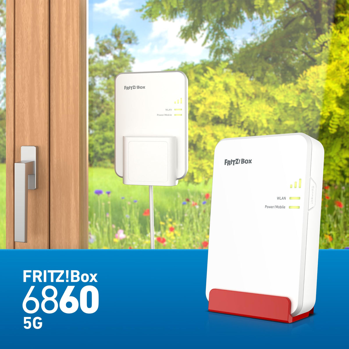 FRITZ!Box 6860 5G – Mobilfunk-Router mit Wi-Fi 6, PoE+, DECT & IP65-Gehäusew
