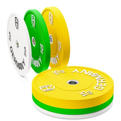 HQ Germany Premium Bumper Plates: 50mm Hantelscheiben Setl