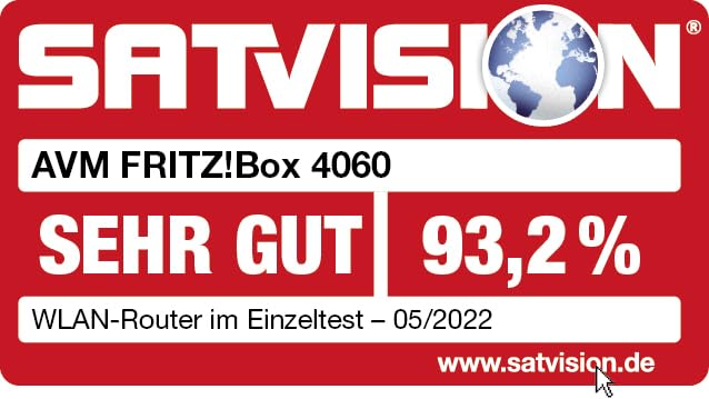 FRITZ!Box 4060 – Wi-Fi 6 Mesh Router mit 4.800 MBit/s, DECT & USB 3.0w