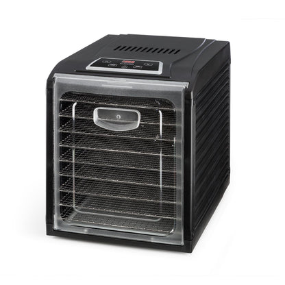 Klarstein Dörrautomat, Dörrgerät, Food Dehydrator, Dörrautomat aus Metall, Dehydrator Food Dryer, 9 Ablagen, 700 Watt, Touch-Display, Timer, Edelstahlheizelement, HotAir Circulation System, Schwarzw