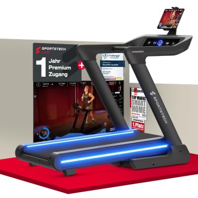 Sportstech sTread Pro/Lite: Klappbares Laufband mit 20 km/h, 17 % Steigung und 7 PS Motorl