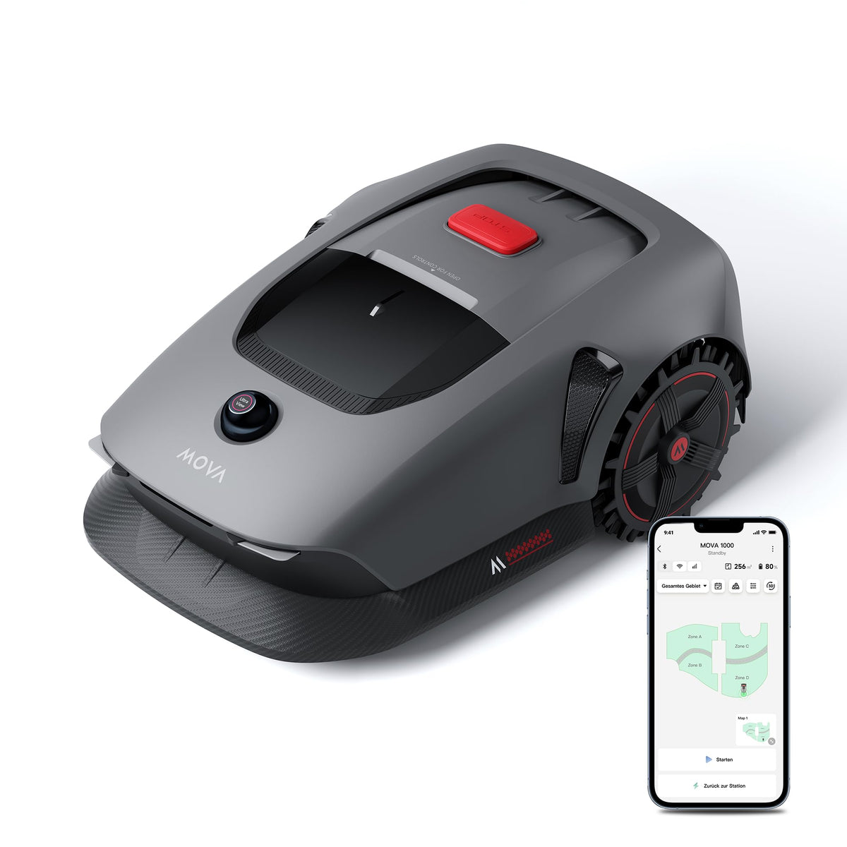 MOVA 1000 Mähroboter 1000 m², 3D-LiDAR & App-Steuerungf