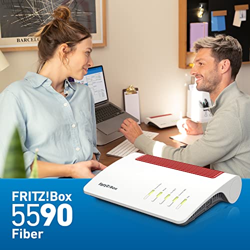FRITZ!Box 5590 Fiber – Glasfaser-Router mit Wi-Fi 6, Mesh & 2.5-Gigabit-LANw