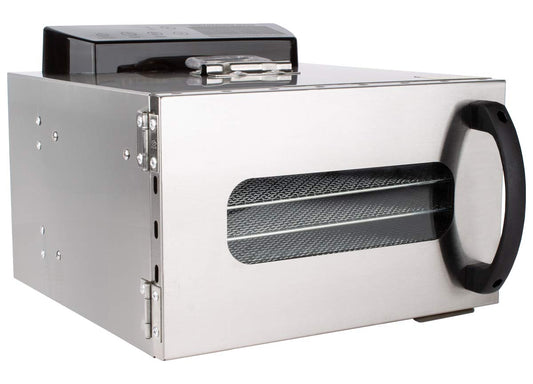 Beeketal 'BDA-15' Dörrautomat aus Edelstahl mit 10 Etagen, Zeitschaltuhr (max. 24h), einstellbarer Temperatur (30-90 °C) und LED Bedienfeld - Profi Gastro Dörrgerät inkl. 10 Einlegegitterw