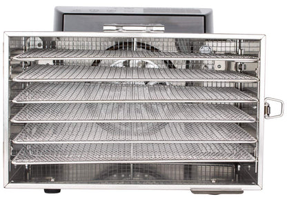 Beeketal 'BDA-15' Dörrautomat aus Edelstahl mit 10 Etagen, Zeitschaltuhr (max. 24h), einstellbarer Temperatur (30-90 °C) und LED Bedienfeld - Profi Gastro Dörrgerät inkl. 10 Einlegegitterw