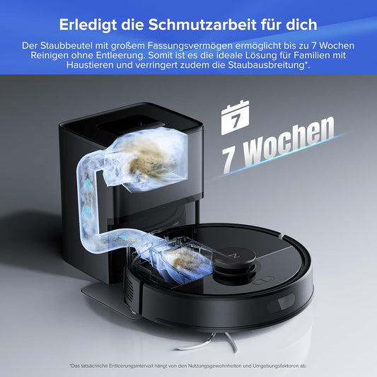 roborock Q7 L5+ Saugroboter Wischfunktion, Auto-Entleerung, 8000 Pa, LiDAR-Navigationd