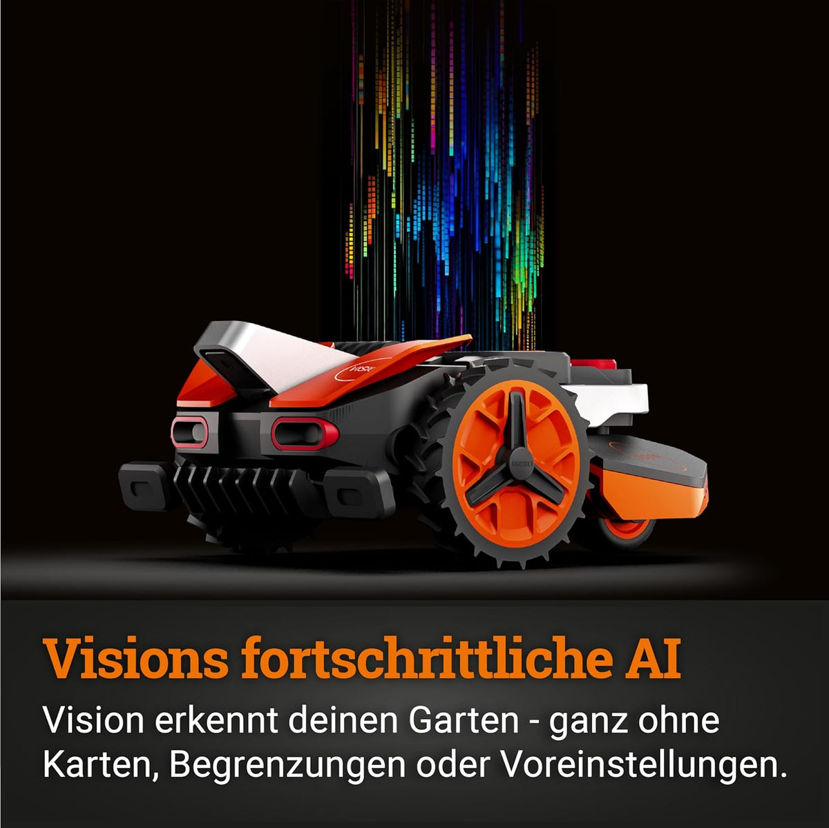 WORX Vision M800 Mähroboter 800 m² ohne Kabel, KI & Igelschutzf