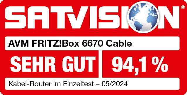 FRITZ!Box 6670 Cable – Wi-Fi 7 Kabelrouter mit DOCSIS 3.1, Zigbee & 2.5-Gbit-LANw